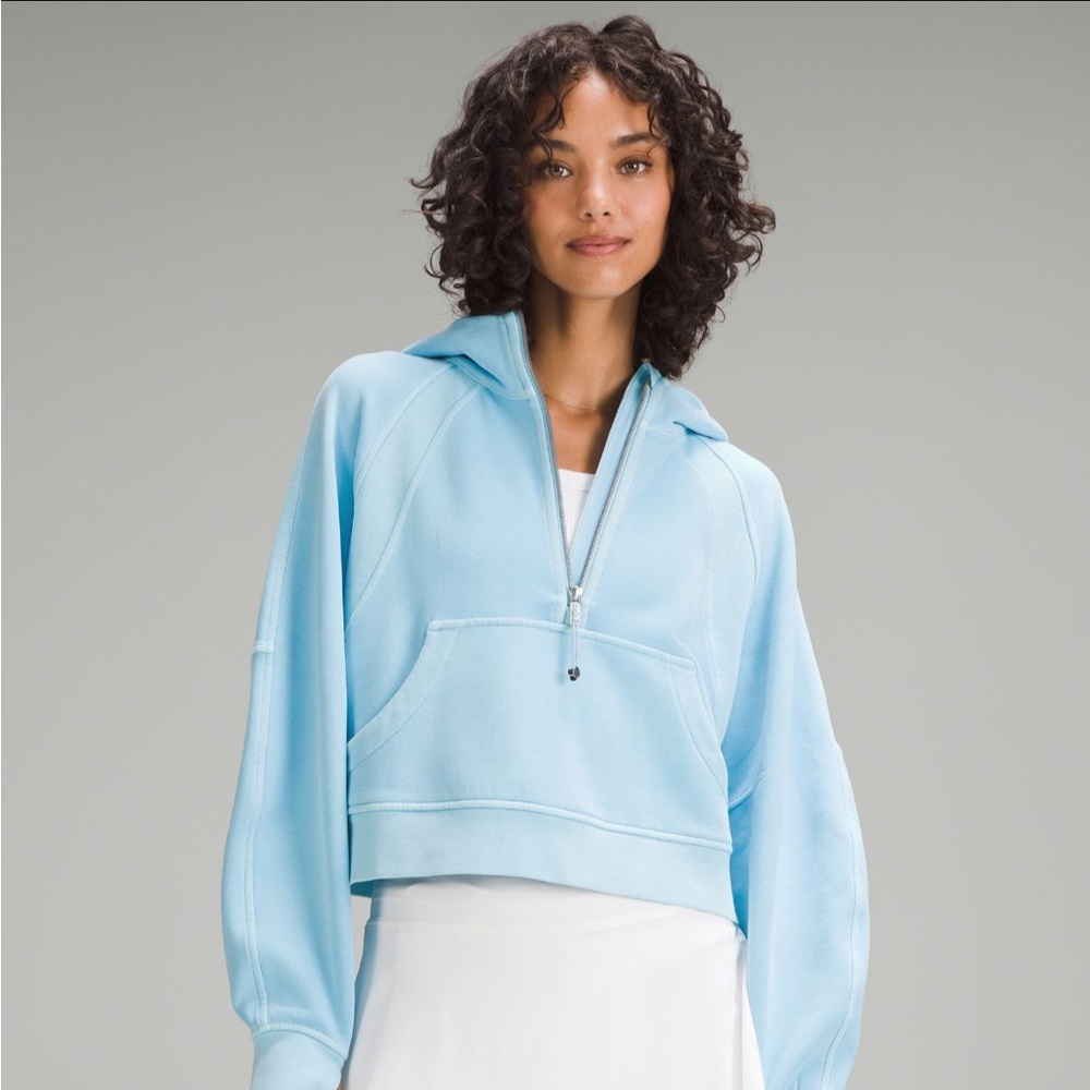 SCUBA OVERSIDE HALF ZIP HOODIE  *DYE